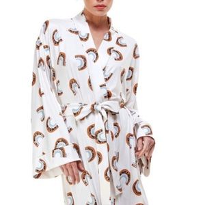 Mason Grey LA Leopard Rainbow Print Robe